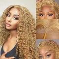 MIRA - Perruque 13x4 Lace Front Honey Blonde Jerry Curly | Cheveux 100% Humains | Nialux Perruque