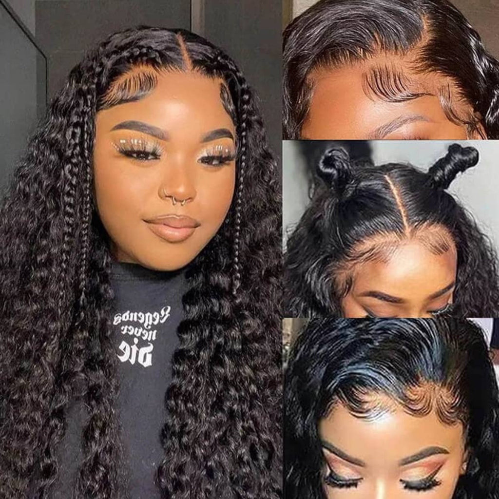 DIKA  - Perruque 13x4 Lace Front  Noir Jerry Curly | Cheveux 100% Humains | Nialux Perruque