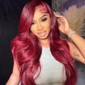 TAMARA - Perruque 13x4  Lace Front  Rouge Bug  Body Wave | Cheveux 100% Humains | Nialux Perruque
