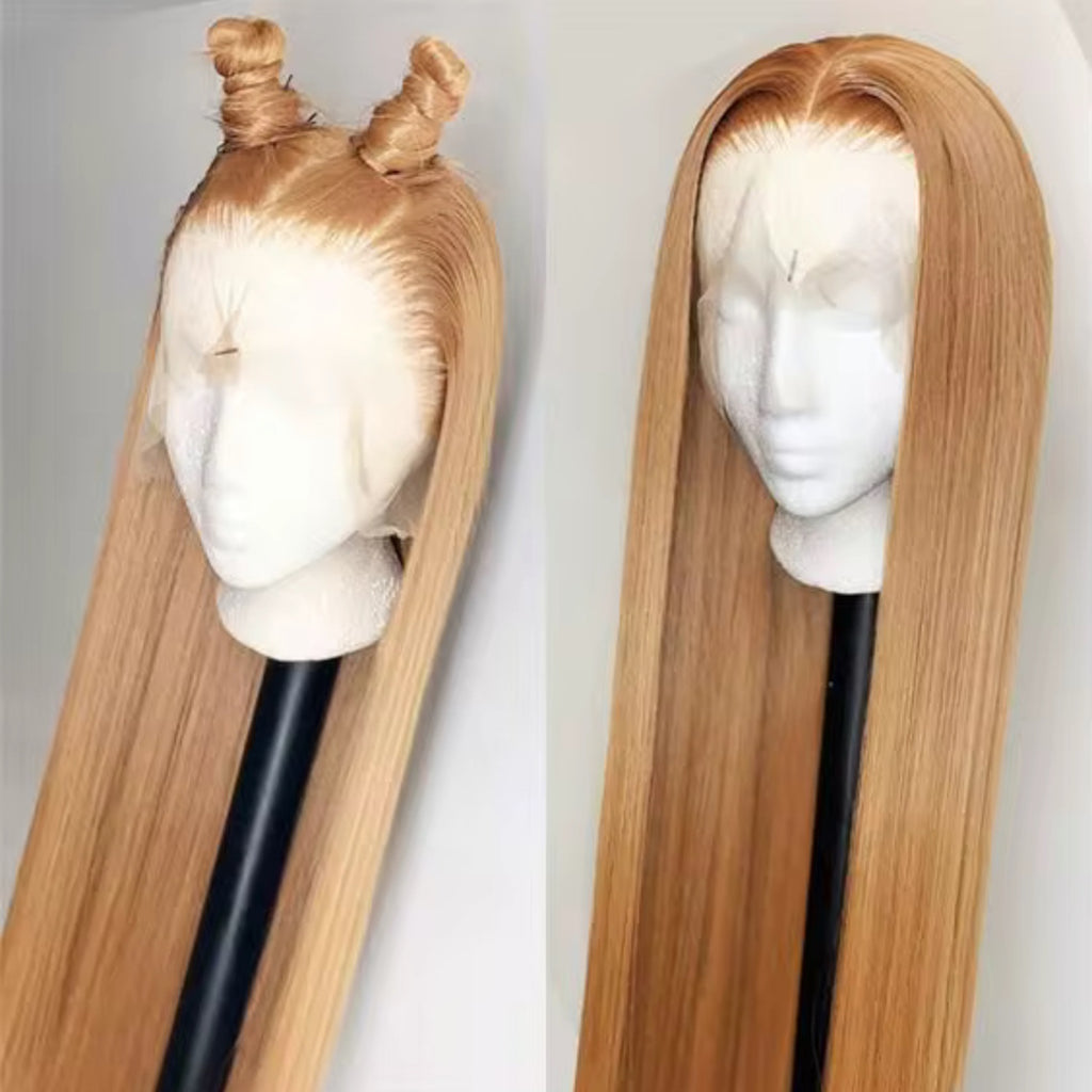 Perruque 13x4  Lace Front Honey Blonde & Rouge bug Straight | Cheveux 100% Humains | Nialux Perruque